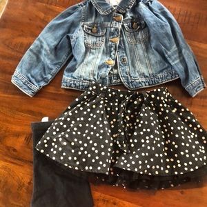 Baby Gap skirt and jean jacket 18-24 months